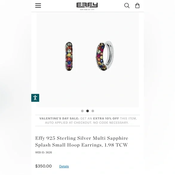 Effy Jewelry Silver925 Earrings Multi Colored Sapphire Poshmark